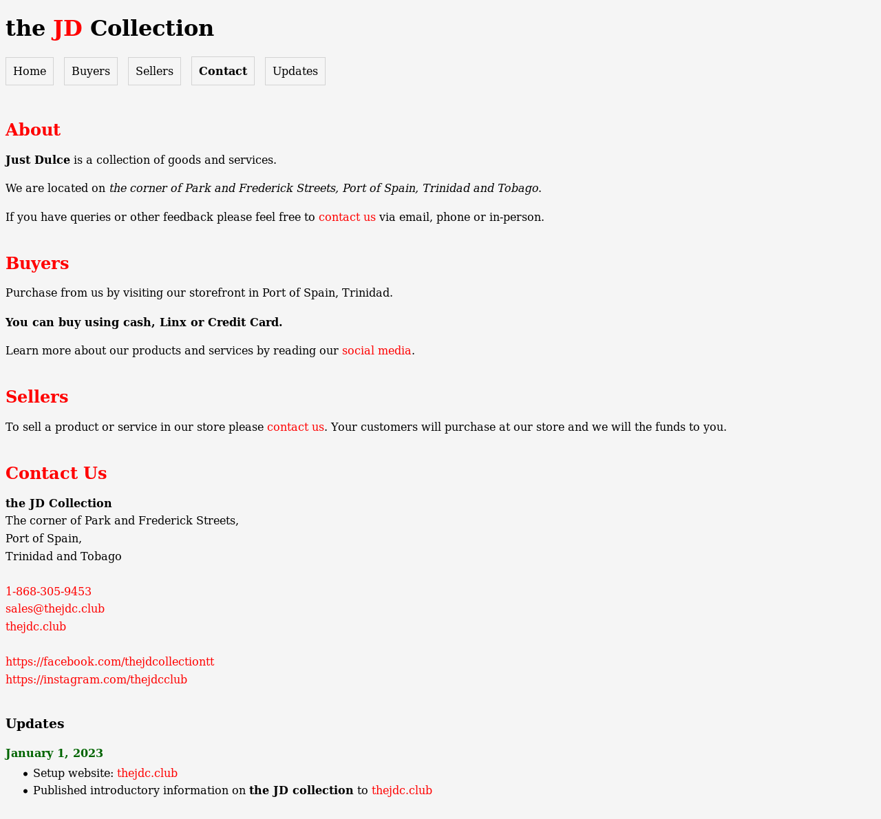 Screenshot of thejdc.club's first homepage